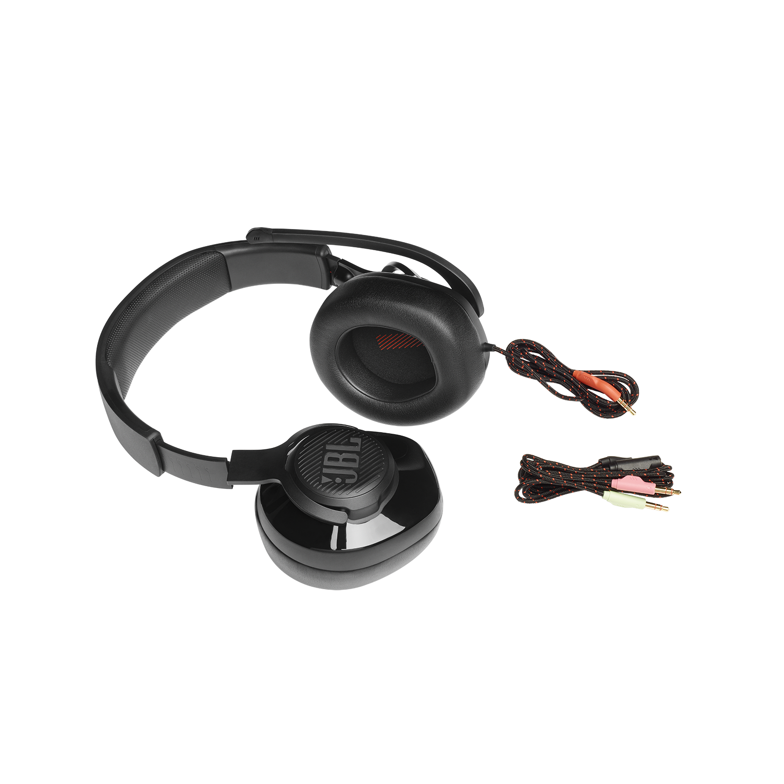 JBL Quantum 200 - Black - Wired over-ear gaming headset with flip-up mic - Detailshot 7